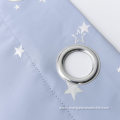 Light Blue Romantic Star Printed Curtains